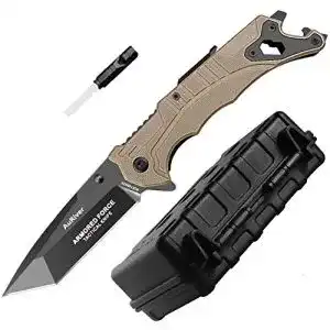 Outdoormesser auriver klappmesser extra scharf 9cr14mov edelstahl