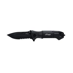 Outdoormesser Walther 5.0715 Messer Black Tac Knife, schwarz, 205mm