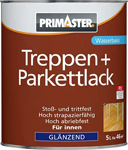 Parkettlack Primaster für Treppen und Dielen in 5L glänzend