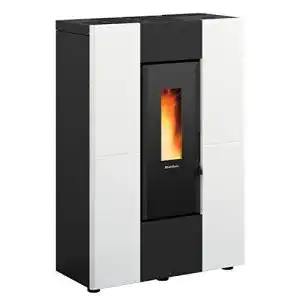 Pelletofen extraflame lucia belueftet mit maiolikbeschichtung