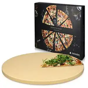 Pizzastein navaris cordierit xl fuer backofen grill o305cm pizza