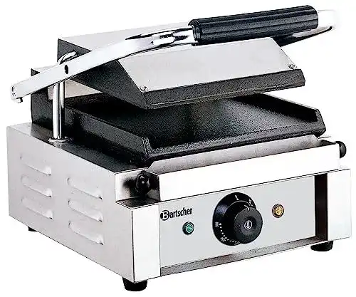 Bartscher Elektro-Kontaktgrill mit glatten Grillplatten für die Profi-Küche