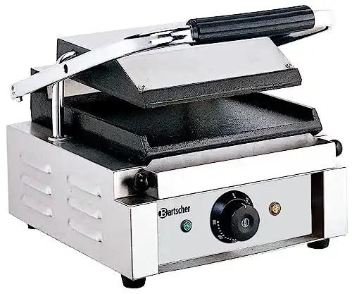 Bartscher Elektro-Kontaktgrill mit glatten Grillplatten für die Profi-Küche