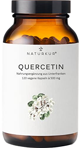 Quercetin Naturkur ® 500 mg, 120 Kapseln im Apothekerglas, rein