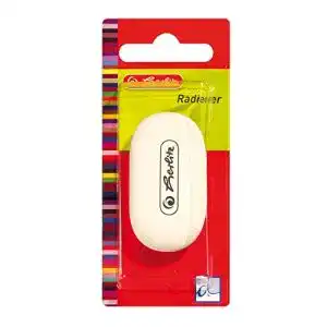 Radiergummi herlitz radierer speckgummi oval weiss fuer graphit