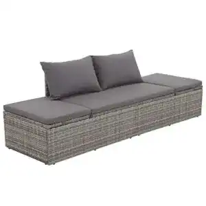 Rattansofa festnight garten sonnenliege aus poly rattan verstellbar