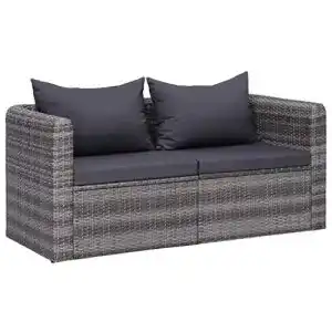 Rattansofa vidaxl 2x garten ecksofa 2 sitzer gartensofa lounge sofa