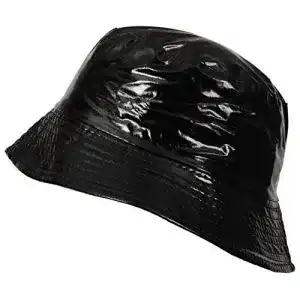 Regenhut toutacoo vinyl wasserdicht 10 schwarz