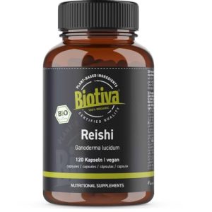 Reishi-Kapseln Biotiva Reishi Bio 120 Kapseln – Ganoderma lucidum