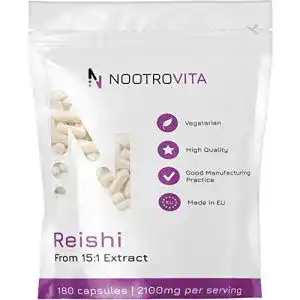 Reishi kapseln nootrovita reishi kapseln 180 stueck 2100mg pilz