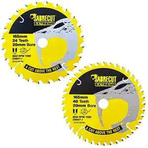 Saegeblatt 165x20 sabrecut 2 x sccsfk165cr 165mm 24t u 40t