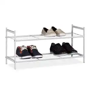 Schuhregal relaxdays sandra 2 ebenen fuer 6 paar schuhe