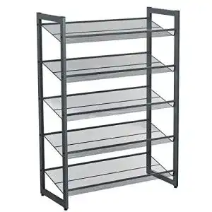 Schuhregal songmics 5 stoeckiges erweiterbarer schuhstaender