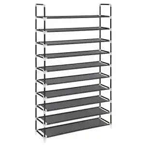 Schuhregal songmics mit 10 ebenen schuhaufbewahrung organizer