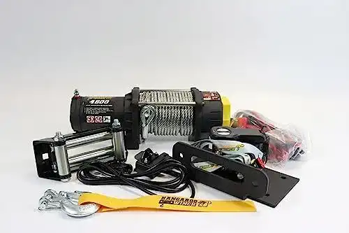 Seilwinde 12 V Powerwinch für ATV und UTV mit 2040 kg Zugkraft