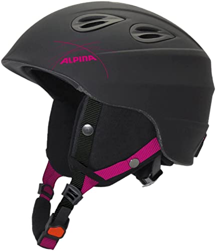 Skihelm ALPINA Sports Unisex Erwachsene JUNTA 2.0, Black-pink - skihelm alpina sports unisex erwachsene junta 2 0 black pink