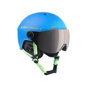 Skihelm black crevice erwachsene gstaad blau lime visor silver