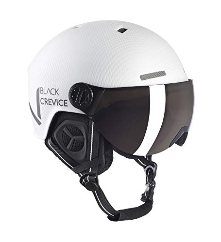 Skihelm Black Crevice SÖLDEN mit Visier, weiß Carbon