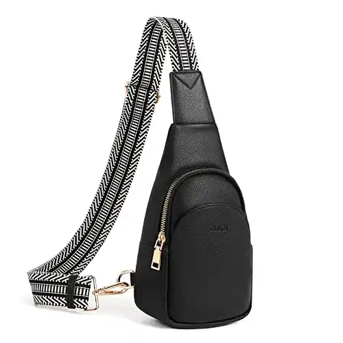 CLUCI Sling Bag Klein für Damen aus PU Leder, vielseitige Umhängetasche
