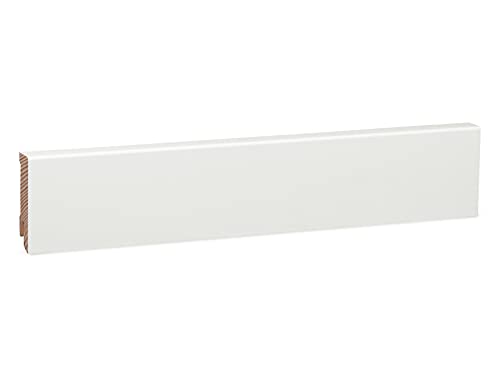 Sockelleiste KGM Modern, Weiß lackierte Fußbodenleiste