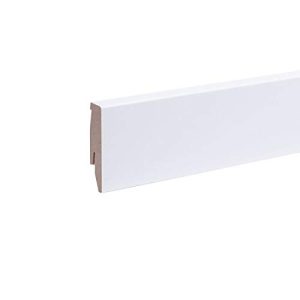 Sockelleiste Leiste24 All Inclusive Paket 26m Fußleisten 60mm Weiß