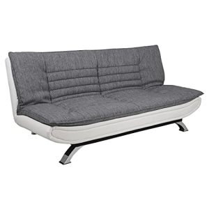 Sofa AC Design Furniture Jasper Bettcouch Hellgrau/Weiß, Schlaf