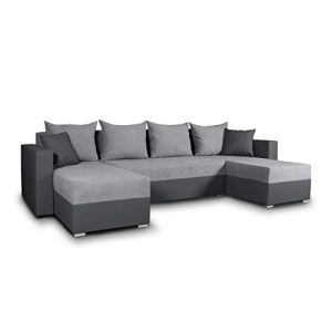 Sofa Sofnet Wohnlandschaft mit Schlaffunktion Beno - U-Form Couch - sofa sofnet wohnlandschaft mit schlaffunktion beno u form couch