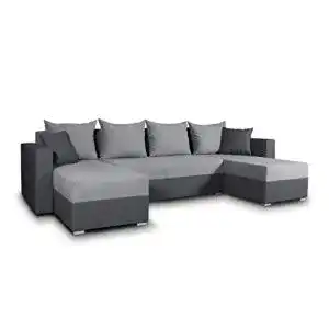Sofa sofnet wohnlandschaft mit schlaffunktion beno u form couch