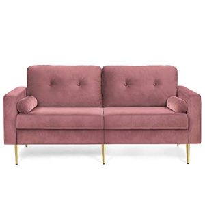 Sofa VASAGLE LCS001P01 3 Seater Living Room Velvet Cover for Flats