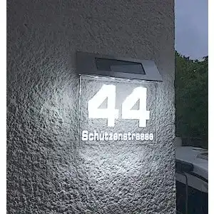 Solar hausnummer jedwill design solar stars beleuchtet