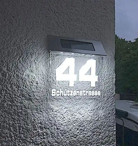 Solar Hausnummer Jedwill Design Solar Stars Beleuchtung