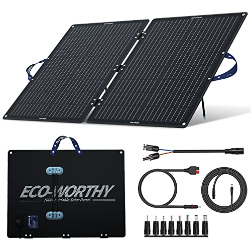 Solaranlage Wohnmobil ECO-WORTHY 100W Solarpanel Faltbar