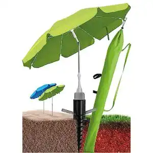 Sonnenschirm strand 4smile 3 in 1 set uv50 strandschirm
