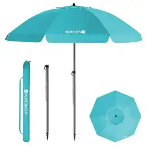 Sonnenschirm strand homedemo schirm o 180 cm tuerkis rund