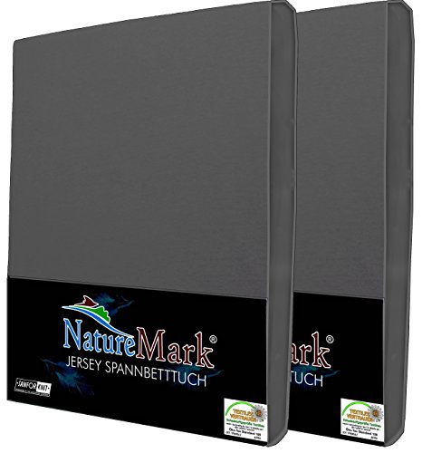 Spannbettlaken (90×200) NatureMark 2er Pack Jersey