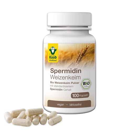 Spermidin-Kapseln Raab Vitalfood Bio aus Bio-Weizenkeim-Pulver