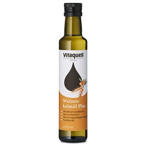 Spermidin-Kapseln Vitaquell Weizenkeim-Öl mit Sanddorn 250 ml