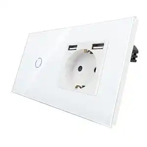 Steckdosen lichtschalter cnbingo touch lichtschalter mit schuko