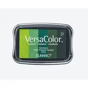 Stempelkissen rayher versacolor 5 farben gruen toene 47x75cm