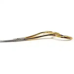 Stickschere madeira vergoldet 2 fach gebogen 10 cm lang