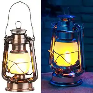Sturmlaterne lunartec petroleumlampe led flammen effekt