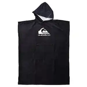 Surf poncho quiksilver hoody towel fuer maenner schwarz