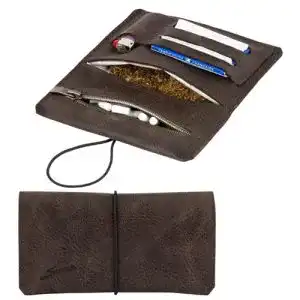 Tabaktasche simaru aus leder fuer 30g tabakbeutel echtleder