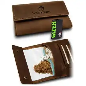 Tabaktasche wolfstrom taruk premium tabak beutel aus leder 2