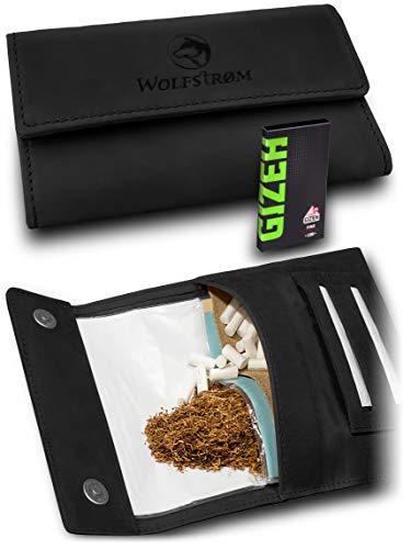 Tabaktasche Wolfstrøm ‘Tåruk’ Premium Tabak-Beutel aus Leder