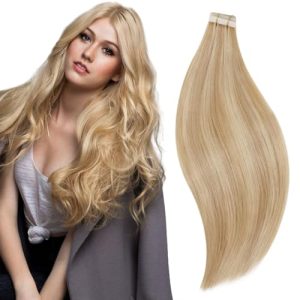Tape-Extensions RUNATURE Tape Extension Echthaar 30cm Blond - tape extensions runature tape extension echthaar 30cm blond