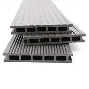 Terrassendielen hori wpc malta grau i komplett set inkl 40x60 mm