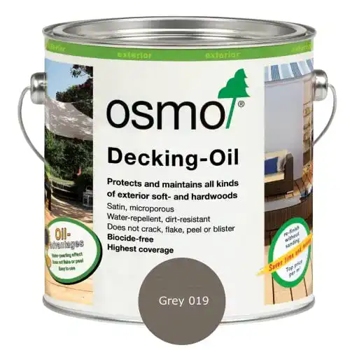 Osmo Terrassenöl 2,5 L Grau 019 für Holzterrassen und Gartenmöbel