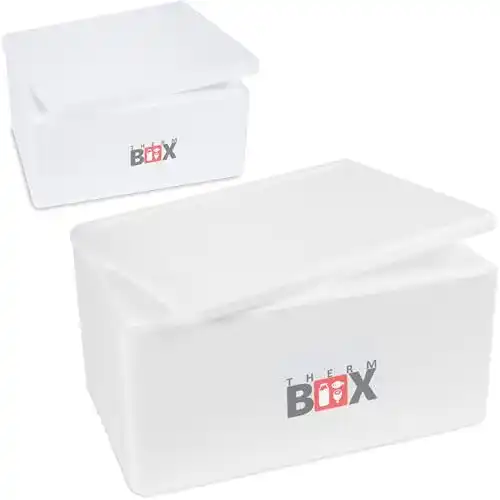 Styroporbox Set 46L und 12L mit 3cm Wandstärke für Lebensmittel