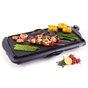 Tischgrill duronic gp20 elektrischer plancha teppanyaki grill